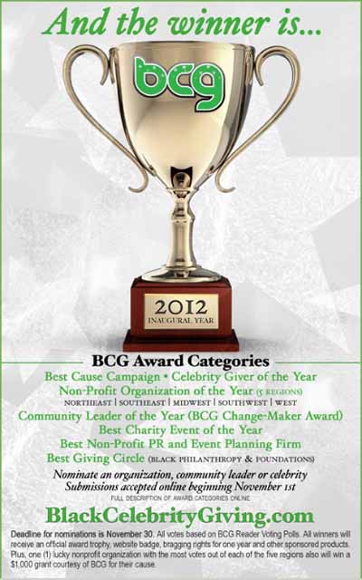 Black Celebrity News on Blackcelebritygiving Com Presents  The Inaugural Bcg Awards  Honoring
