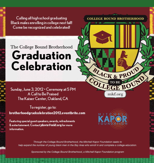 Mitchell Kapor Foundation celebrates college bound African American young men in the San Francisco Bay area