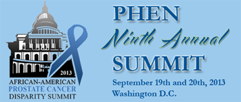 Phen will host its Ninth Annual African American Prostate Cancer Disparity Summit September 19th and 20th