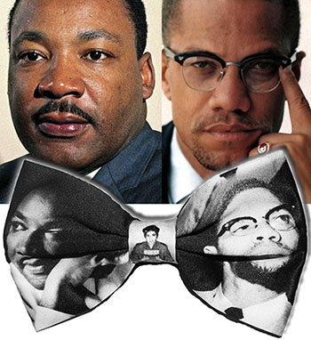 Martin Luther King and Malcolm X Bowtie