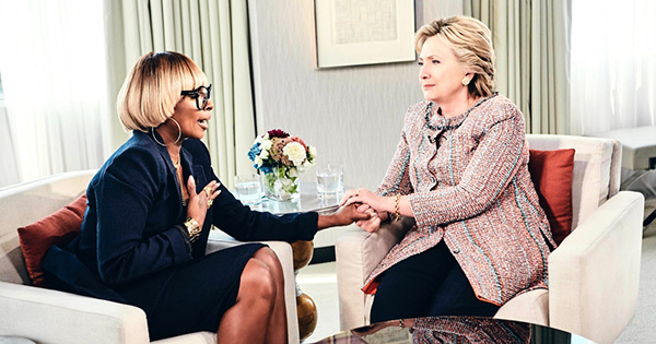 Mary J. Blige with Hillary Clinton
