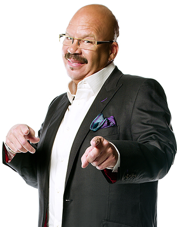 Tom Joyner pointing