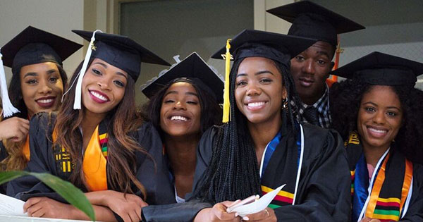 African American scholarship recipients and college graduates
