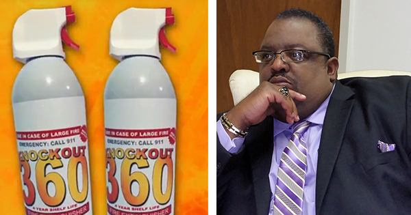 Lawrence Hardge, inventor of the Knockout 360 Fire Extinguisher